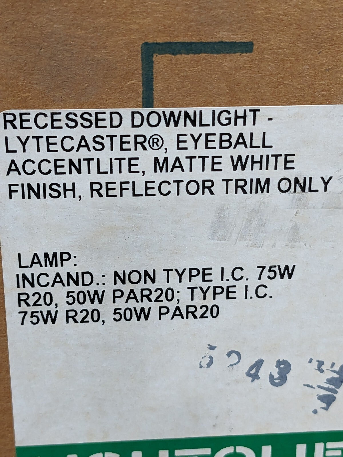 Lightolier 5″ Aperture Baffle Eyeball Reflector Trim – 1022