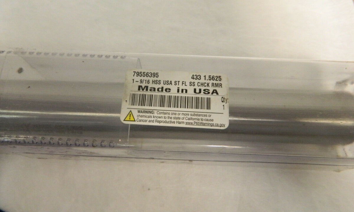 Pro 1-9/16" Dia 12 Flute Straight Shank HSS Chucking Reamer 433-1.5625