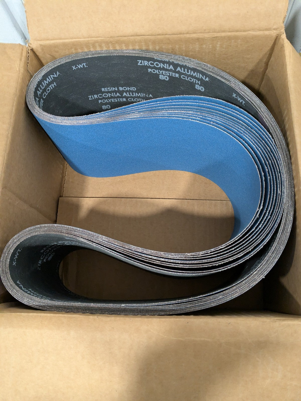 Norton Abrasive Belt: 6" Wide, 60" OAL, 80G, Zirconia Alumina Qty 10 78072728955