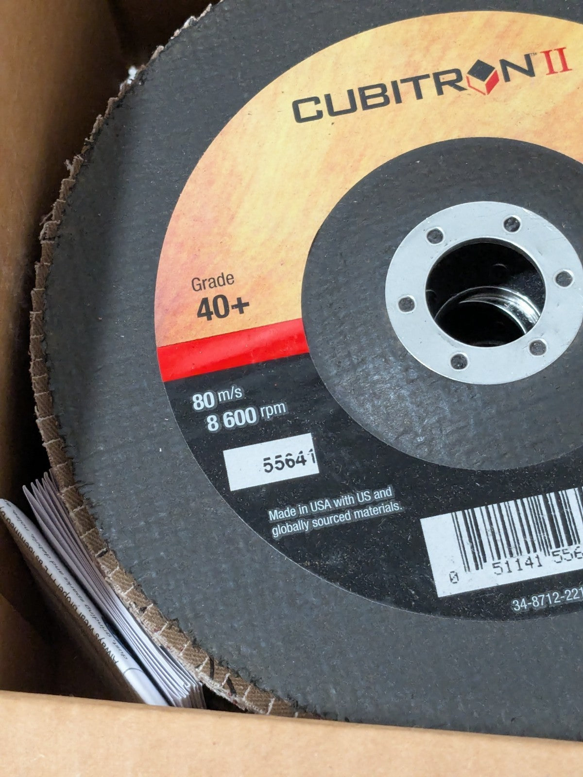 3M Flap Disc: 7" Dia, 7/8" Hole, 40 Grit, Type 27 Box of 5 7010300290