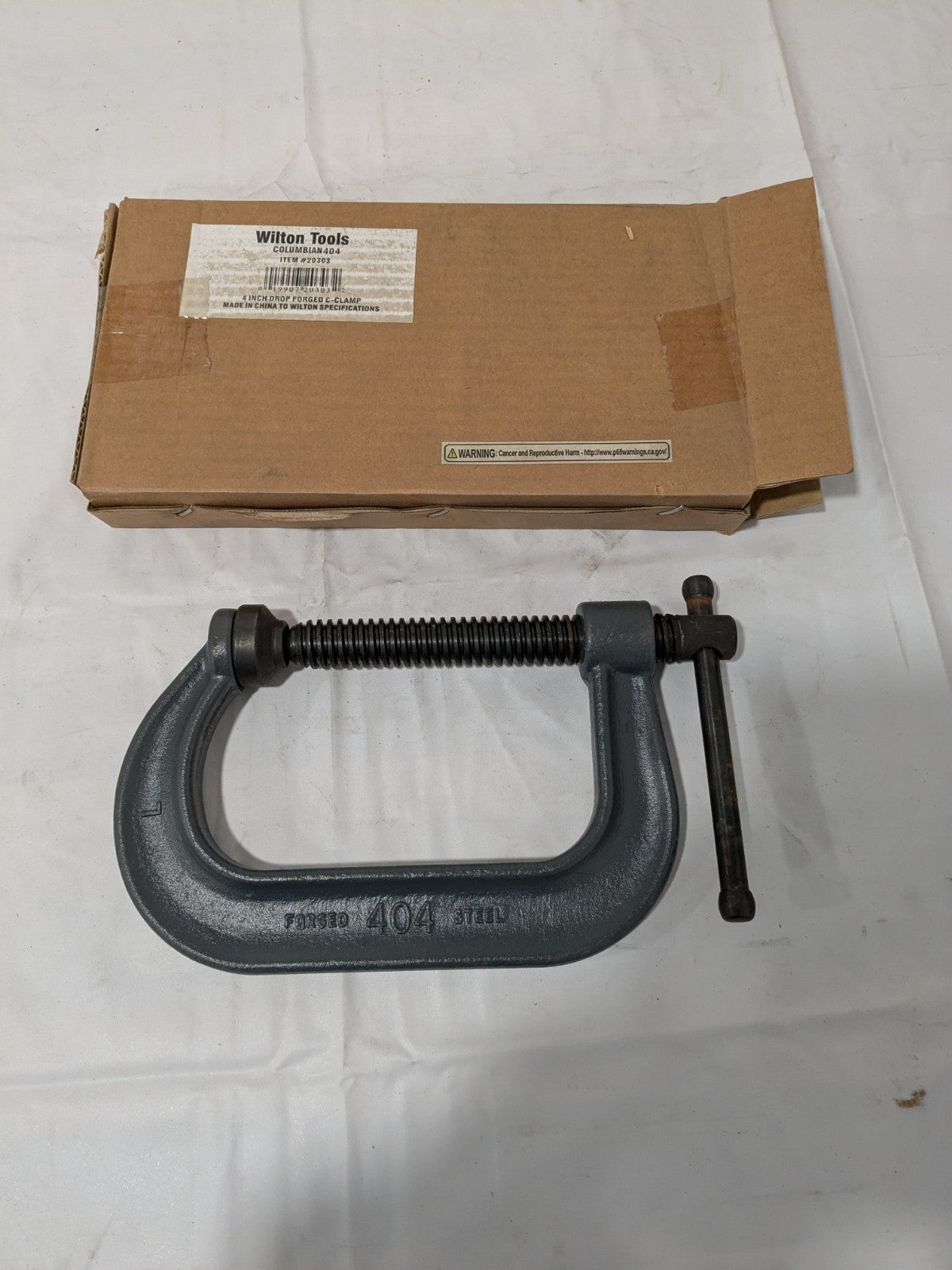 Wilton C-Clamp: 4" Max Opening, 2-3/4" Throat Depth, Regular-Duty 20303