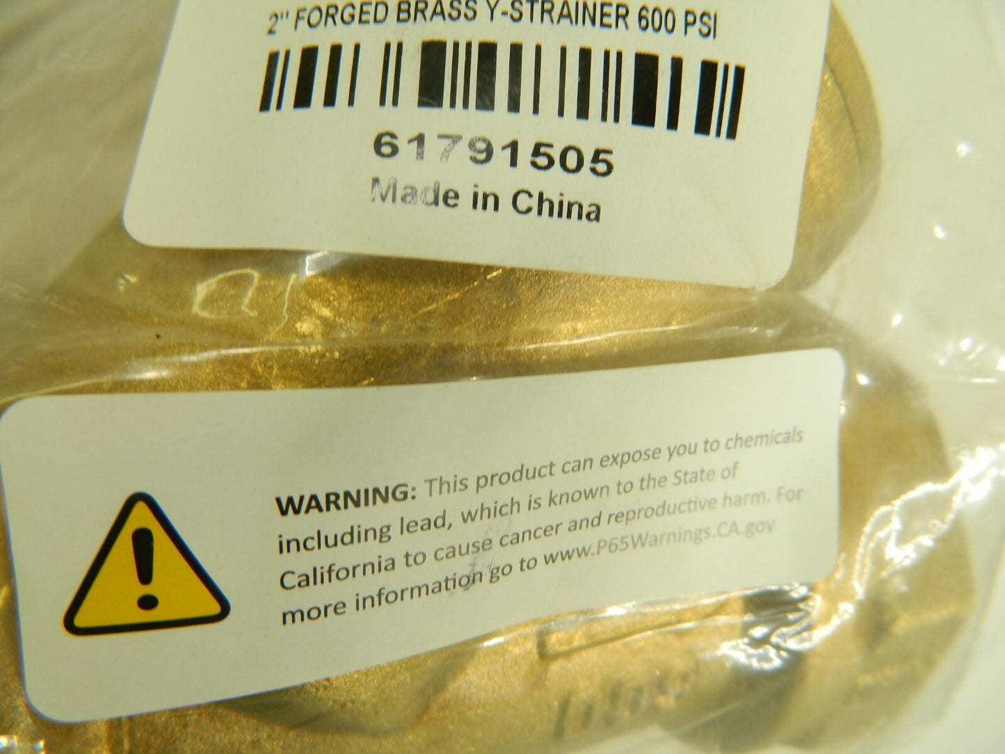 2″ Pipe, Female NPT Ends, Forged Brass Y-Strainer 600 psi WOG Rating 61791505