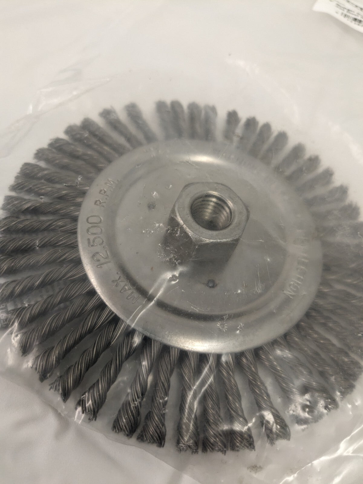 TRU-MAXX Wheel Brush: 6" Wheel Dia, Stringer Bead 88547