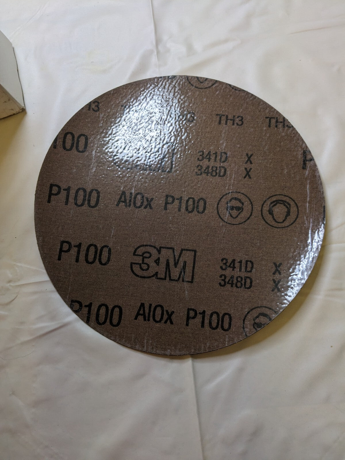 3M PSA Disc: 8″ Disc Dia, 100 Grit, Aluminum Oxide 50pk 7010361779