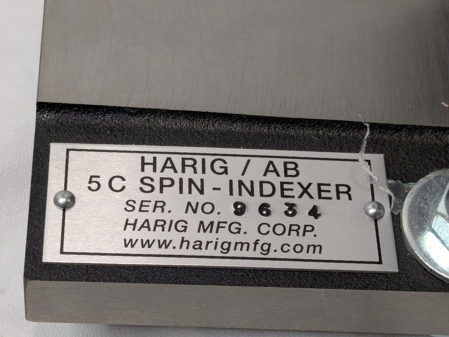 Harig 5C Horizontal Spin Collet Indexer 24 Increment 122-100