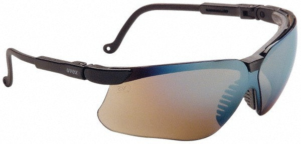 UVEX Safety Glasses Scratch-Res., Polycarbonate, Gold Mirror Lenses Qty 10 S3203