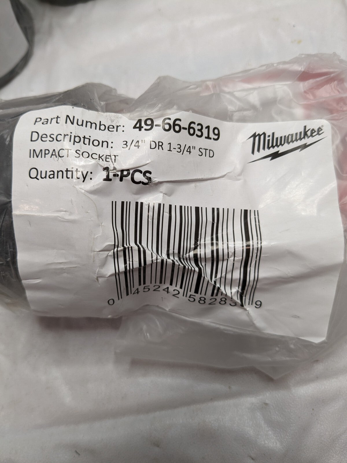 MILWAUKEE TOOL 1-3/4" Impact Socket: 3/4" Drive 6-Point Qty 3 49-66-6319
