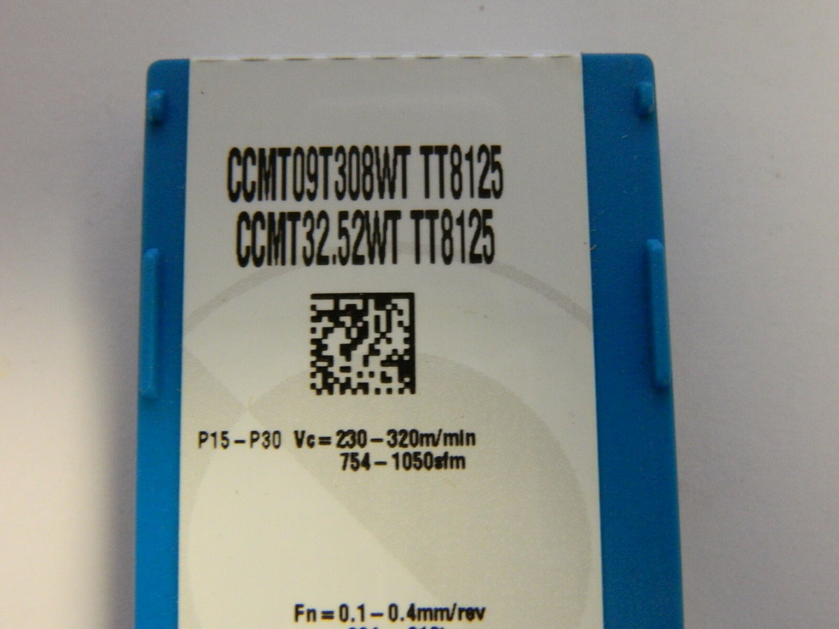 Ingersoll CCMT09T308WT TT8125 Carbide Milling Inserts QTY 10 5520220