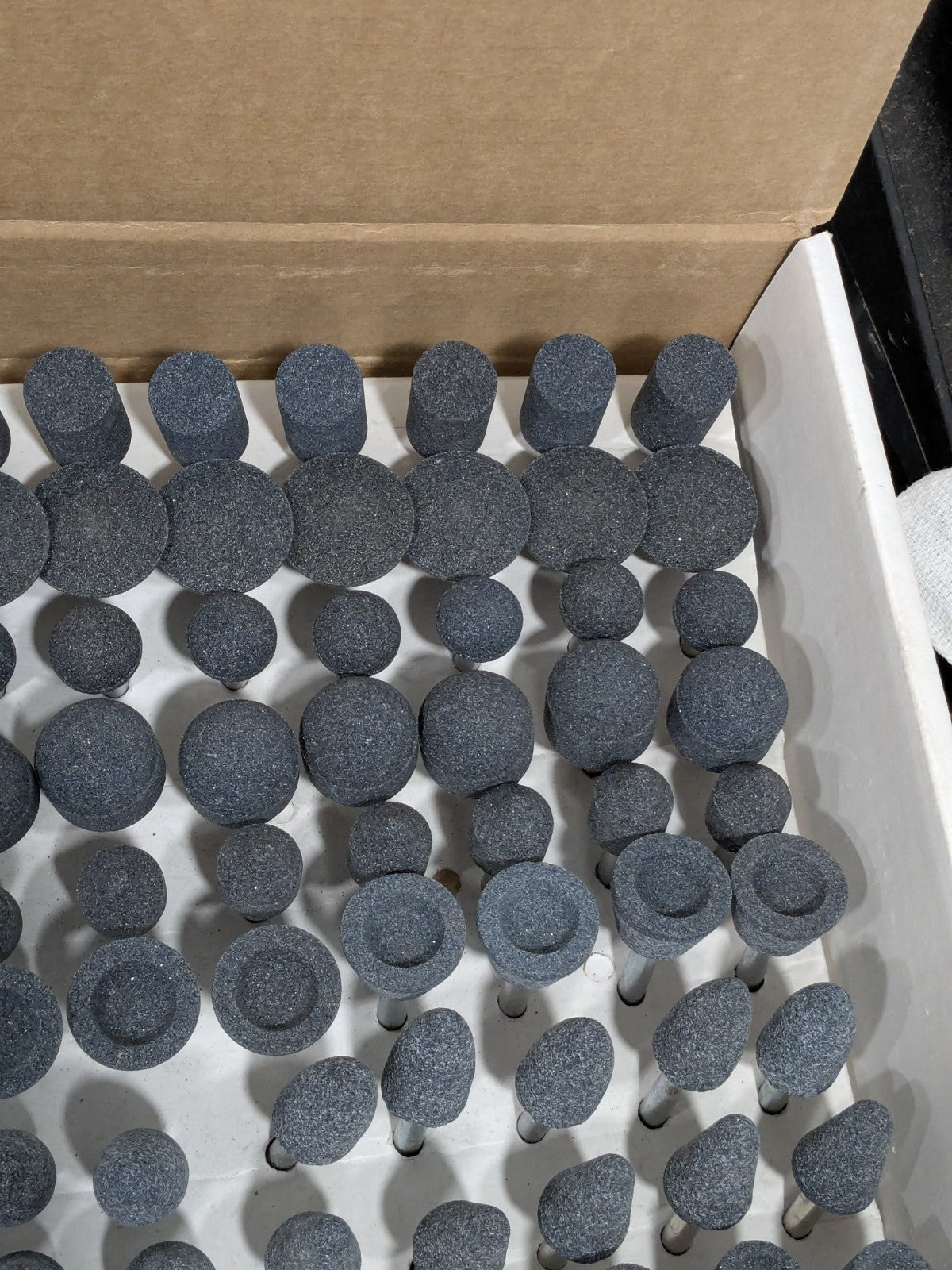 Grier 98 Pc AO Vitrified Mounted Stone Abrasive Point Set KIT-1/4-BLUE100