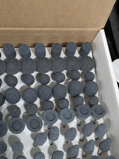 Grier 98 Pc AO Vitrified Mounted Stone Abrasive Point Set KIT-1/4-BLUE100