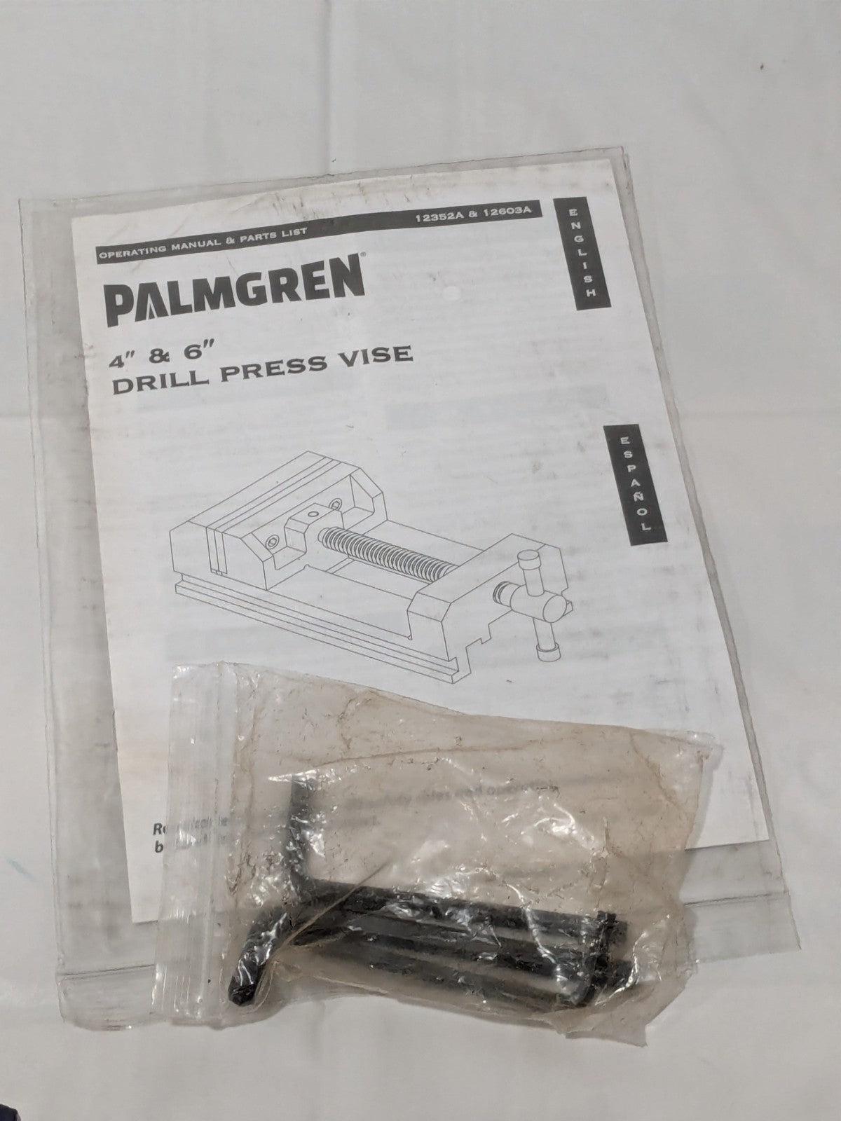 Palmgren Horizontal Drill Press Vise: 6" Jaw Width, 6" Jaw Opening 9612601