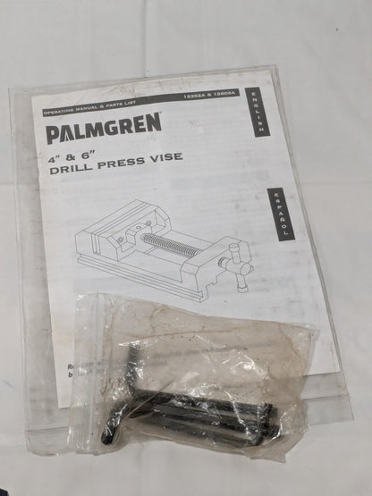 Palmgren Horizontal Drill Press Vise: 6" Jaw Width, 6" Jaw Opening 9612601