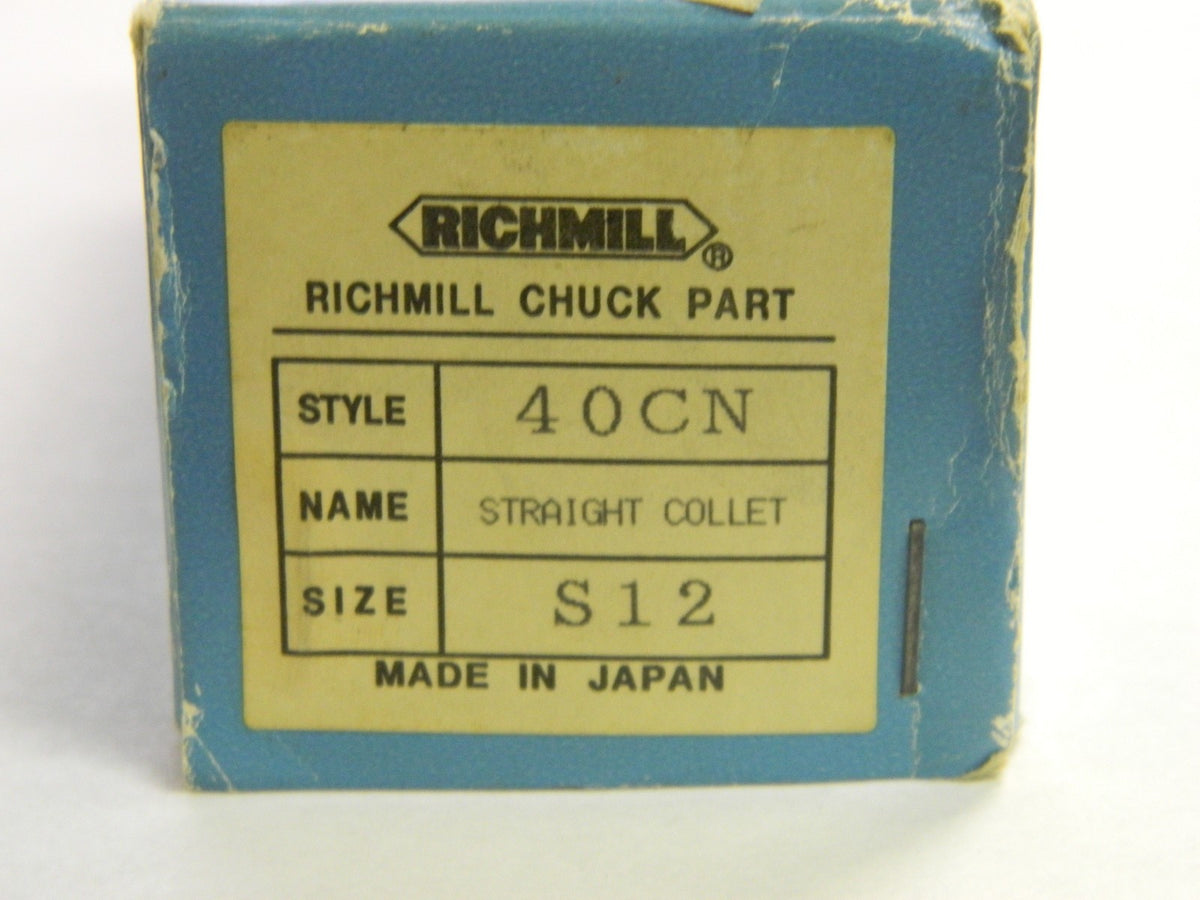 Richmill Straight Collet 3/8" Power Grip 40CN S12 ENI-30970-L