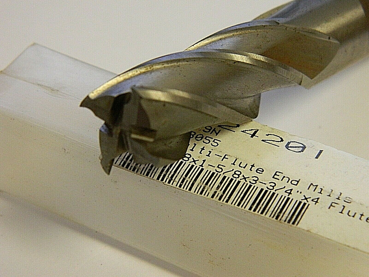 Interstate  1-5/8" LOC 5/8" Shank Diam 3-3/4" OAL 4 Fl HSS Square End Mill QTy 3