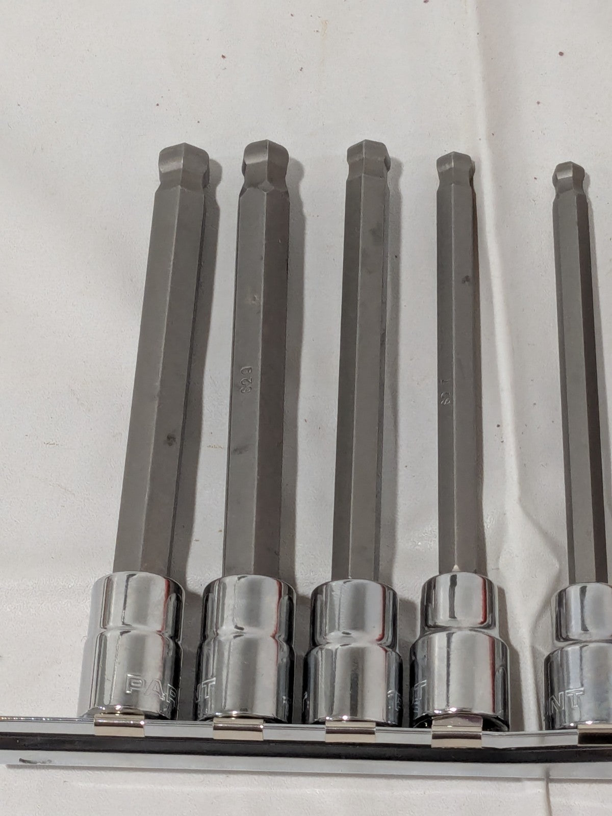 Paramount Ball Hex Bit Socket Set: 3/8" Drive, 8 Pc, 3 to 10 mm Hex 35580141