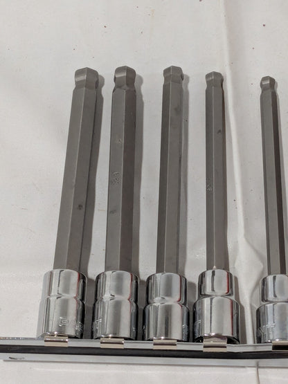 Paramount Ball Hex Bit Socket Set: 3/8" Drive, 8 Pc, 3 to 10 mm Hex 35580141
