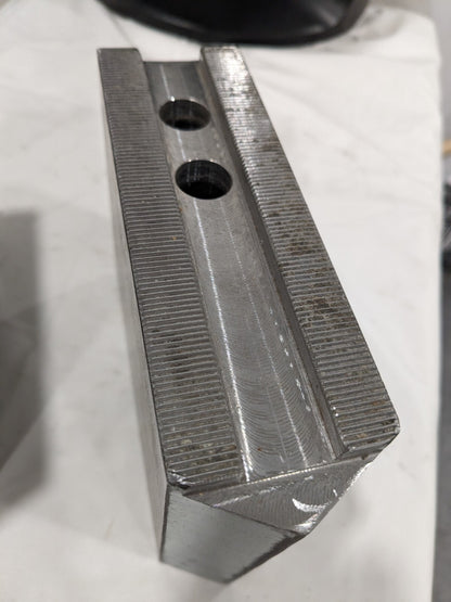 H & R Mfg Serrated Square Soft Lathe Chuck Jaws 2Pk 1.5mmx60° HR112-5.0-OP