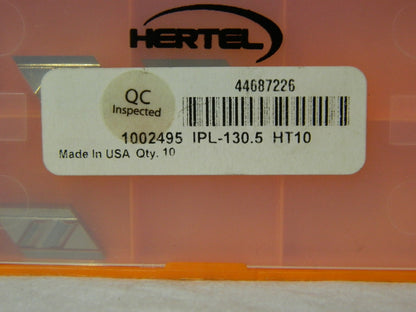 Hertel IPL1305 HT10 Carbide Profiling Insert Qty 5 44687226