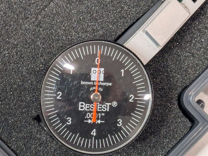 TESA Brown & Sharpe 0-4-0 Reading Dial Test Indicator 0.008" Range 599-7032-5