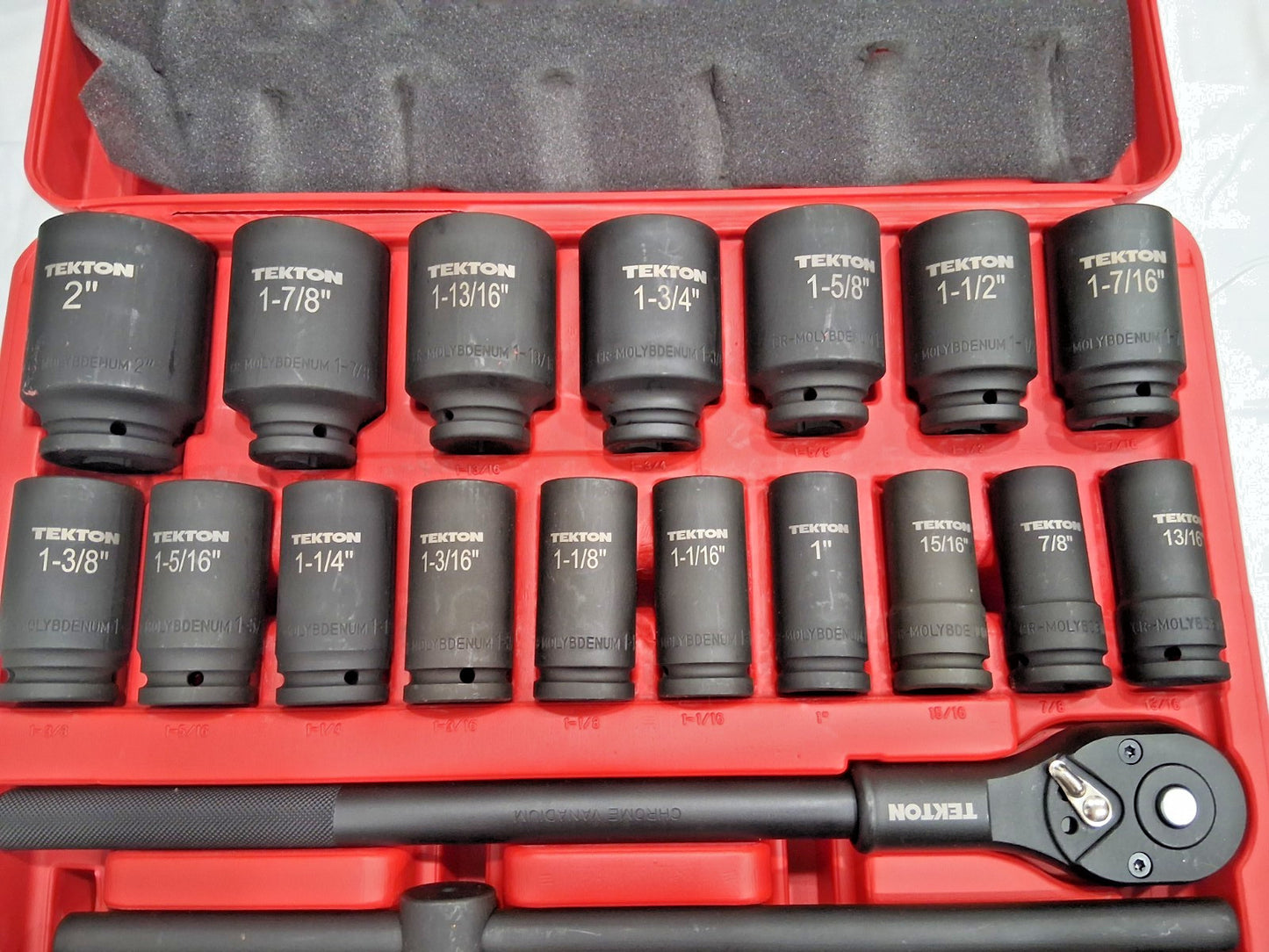 TEKTON 17Pc Deep Impact Socket Set 3/4" Drive 7/8-2" 6-Point 48995