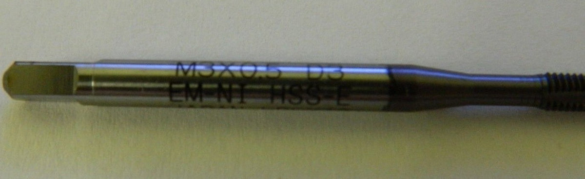 Widia Spiral Point Taps M3 X 0.50" 3FL D3 TiCN Qty. 2 #87421