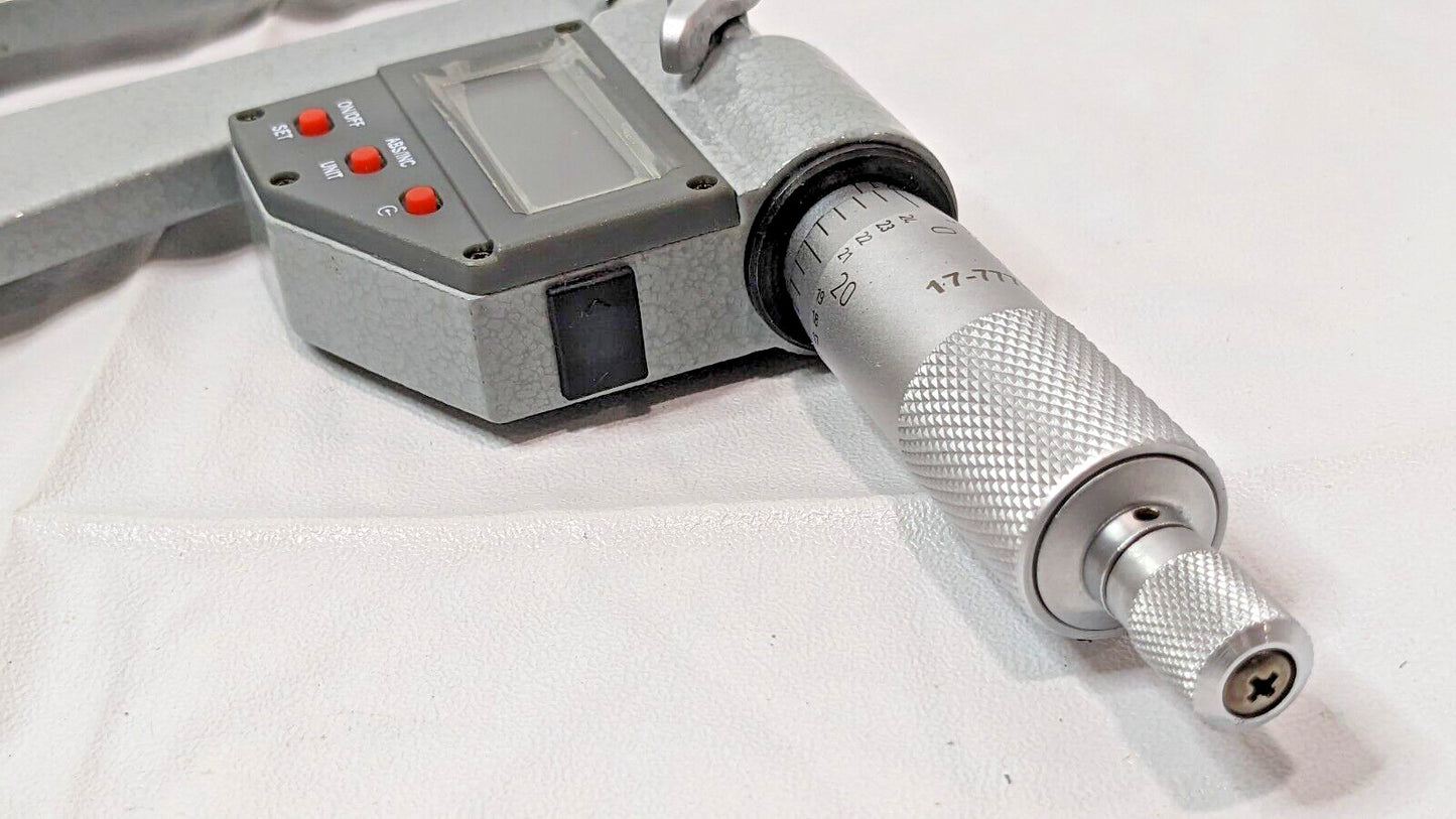 SPI Digital Deep Throat Micrometer  0-1" Range X 6" Throat Depth 17-777-4