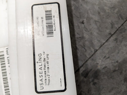 Plastic Bar Acetal, 1-3/4" W, 1/4" Thick, 48" L, Natural  Qty 5 B