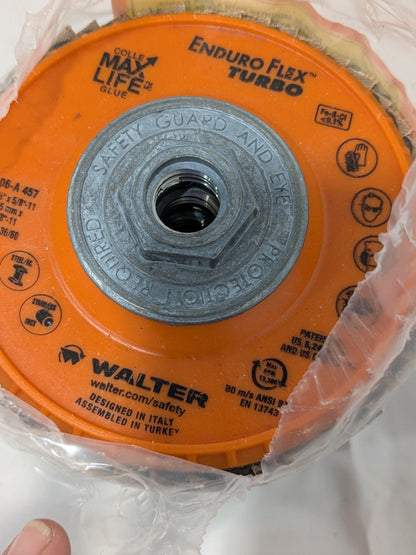 Walter Flap Disc: 4-1/2" Dia, Ceramic Alumina, Type 27 Qty 8 06A457