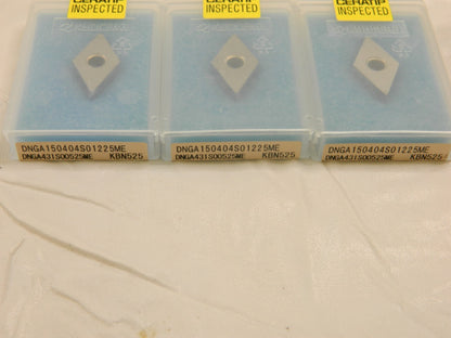 KYOCERA Turning Insert: DNGA431ME KBN525, Cubic Boron Nitride Qty 3 TBW02212