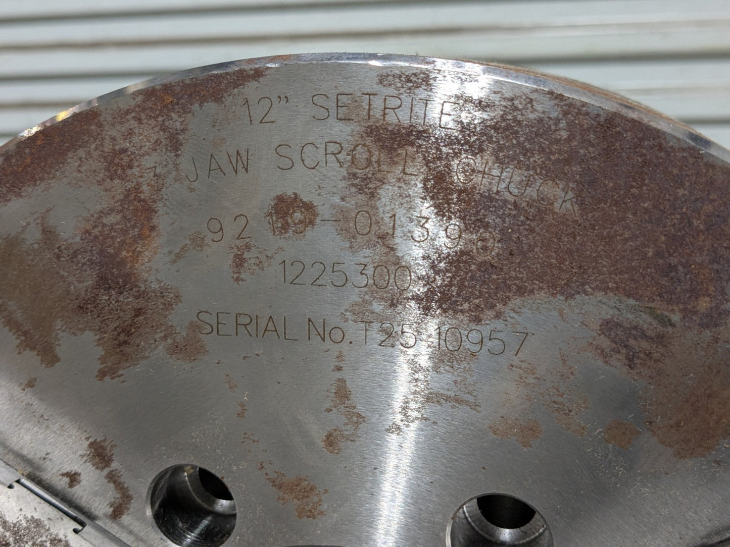 Pratt Burnerd 12" Setrite Lathe Chuck 3-Jaw Self Centering 1225300 Used