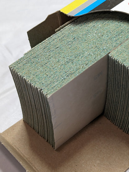 PACK OF 100 3M Green Corps Stikit Abrasive Sheets 80D 2-3/4" x 16-1/2"
