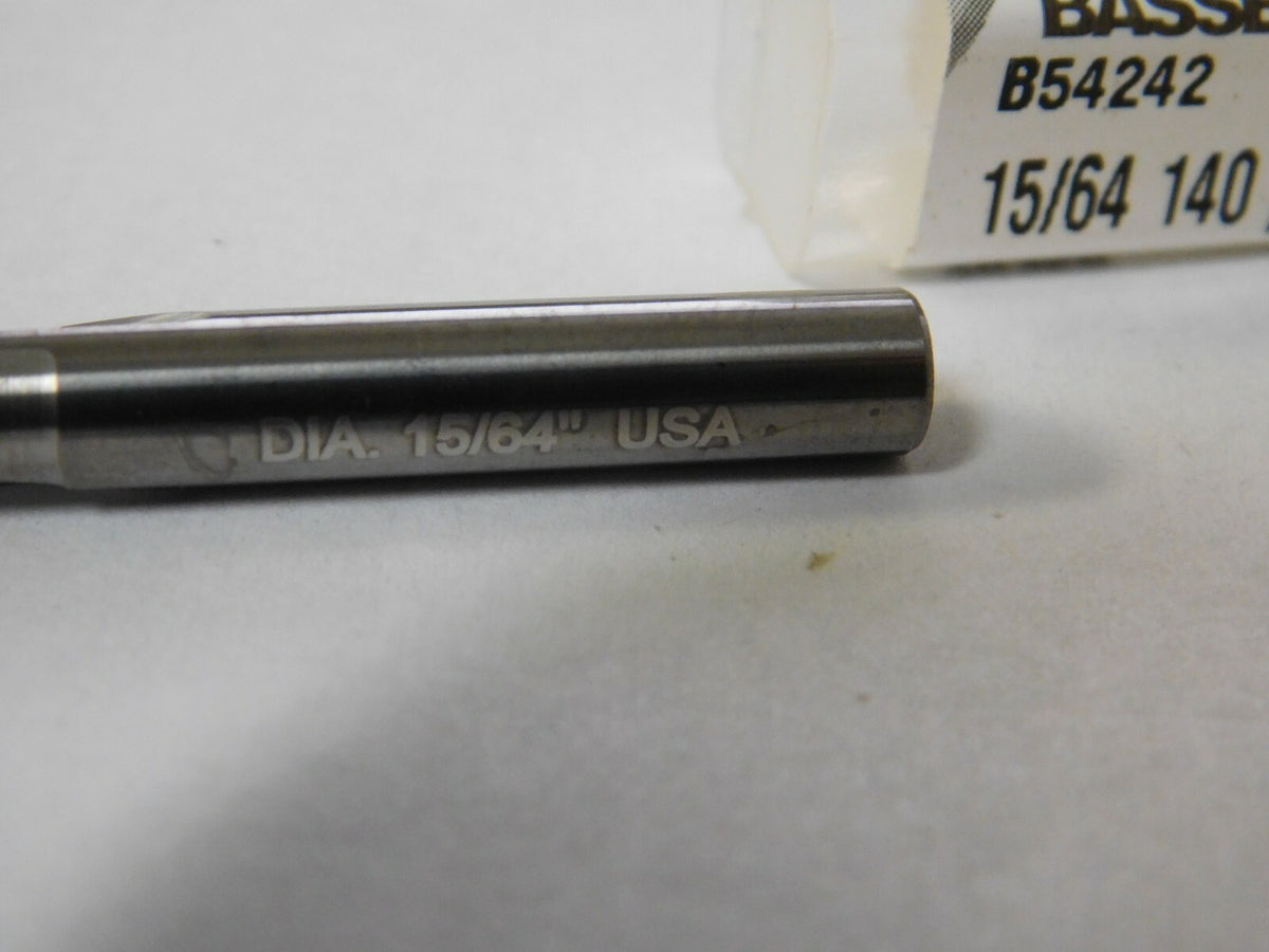 BASSETT DM 15/64 IN Straight  FL Stub Length Drill  B54242