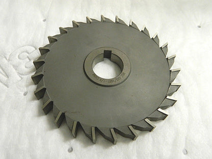 Side Milling Cutter Straight Teeth HSS 6" Dia x 9/16" x 1-1/4" 26