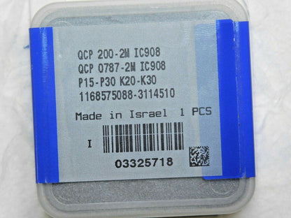 Iscar SUMOCHAM Carbide Replaceable Drill Tip "QCP 0787-2M IC908 Qty 1 3325718