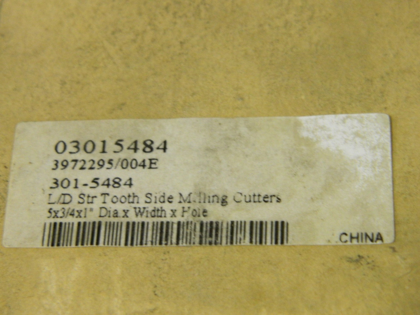 Interstate Straight Tooth Side Milling Cutter 5" x 3/4" x 1" 0301