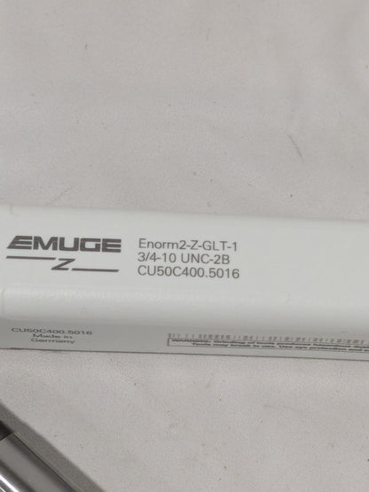 Emuge Spiral Flute Tap: 3/4-10, 4 FL, Modified Bottoming Chamfer CU50C400.5016