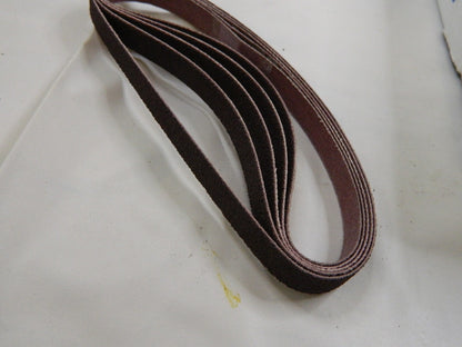 NORTON qty 50 Abrasive Belt: 3/8" Wide, 80 Grit, Aluminum Oxide 78072785848