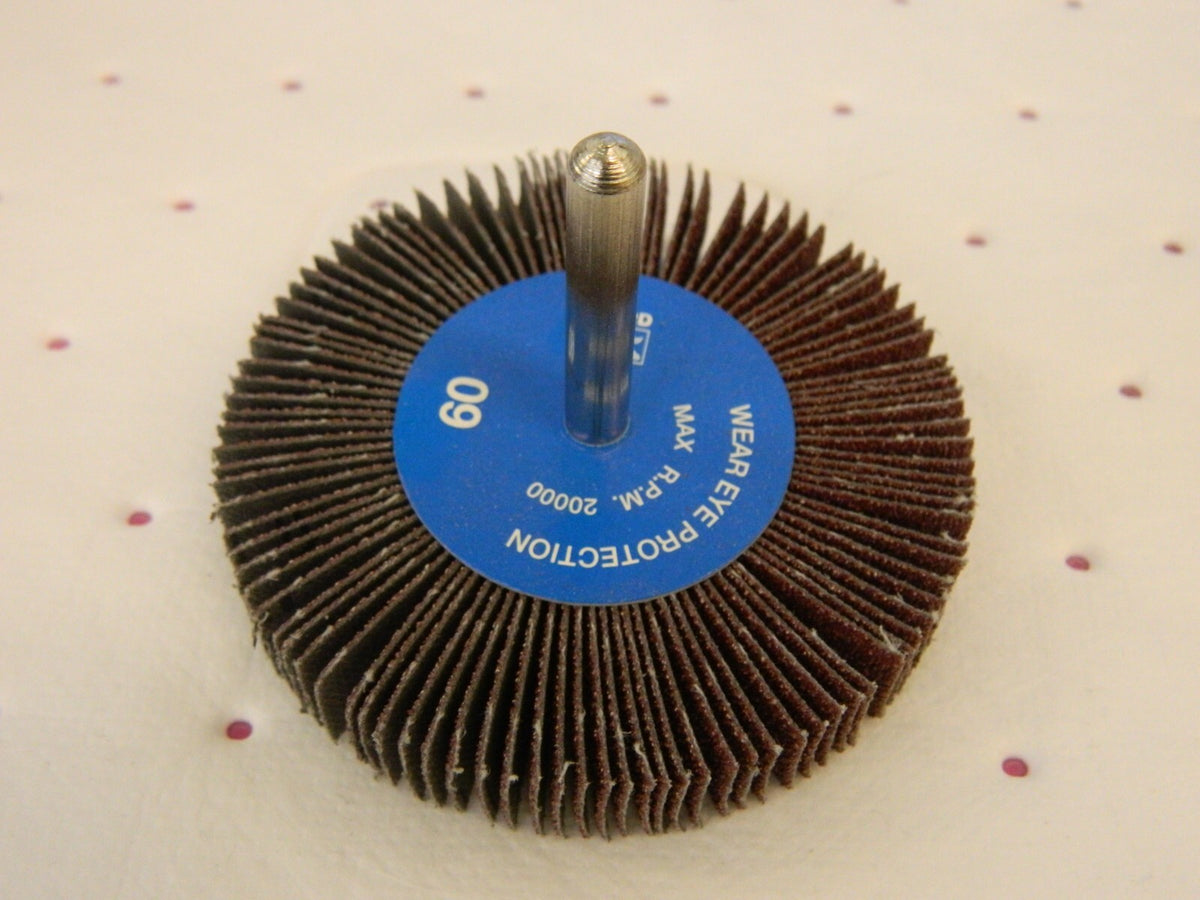 Pferd 3" x 1/2" Mounted Flap Wheel qty 10 Aluminum Oxide 60 Grit 45196