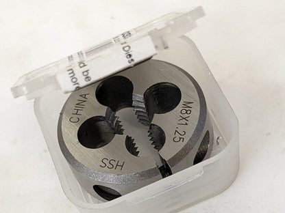 Round Die: M8x1.25, 1" OD, High Speed Steel 314-1646