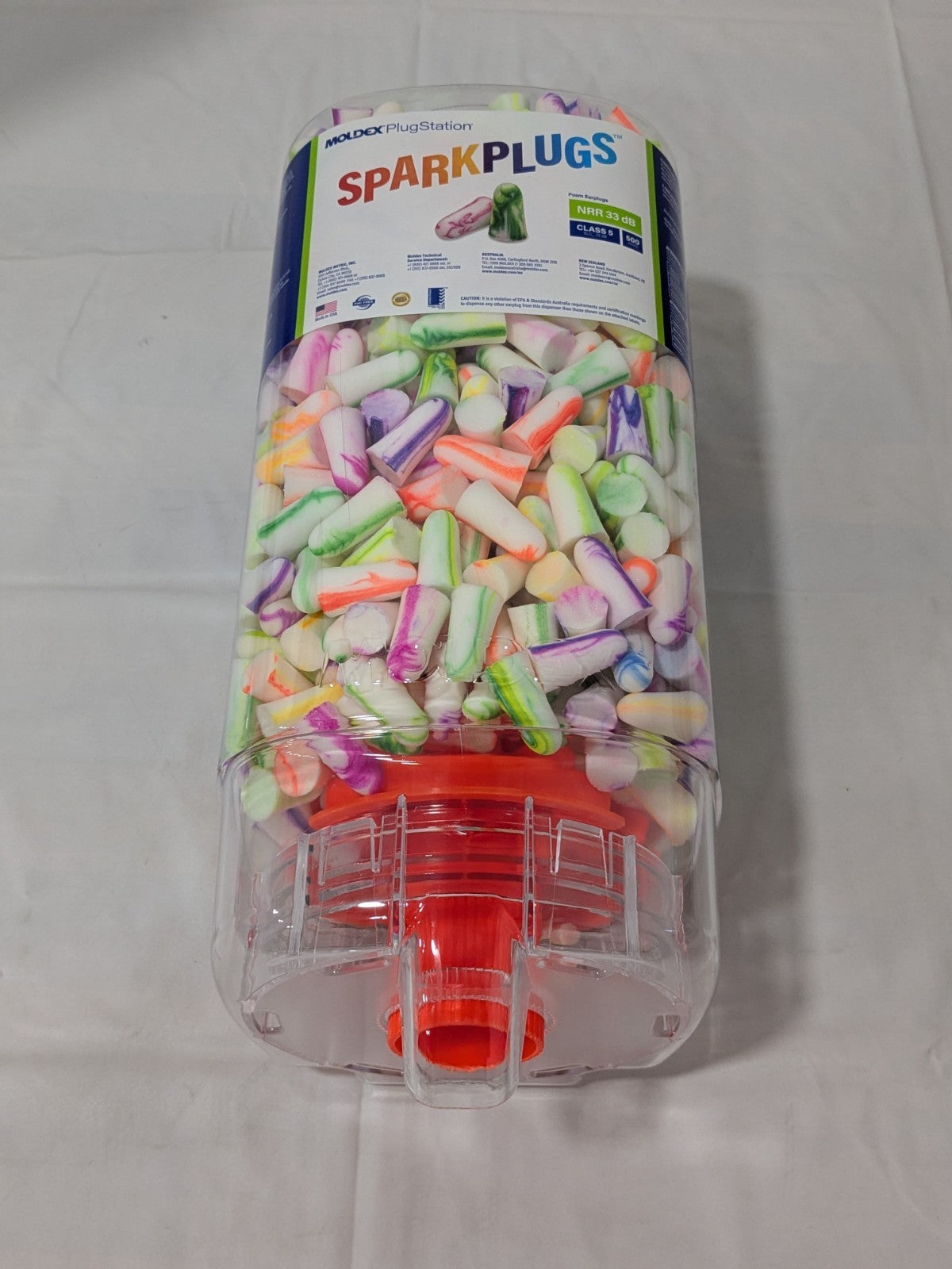 Moldex Earplug Dispenser Refill: 500Pr, Foam, Taper End Shape, 33dB 6645 DAMAGED