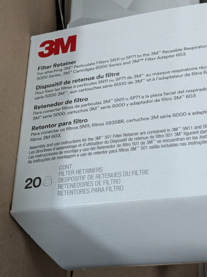 3M Filter Retainer 501, Box of 80 7100211073