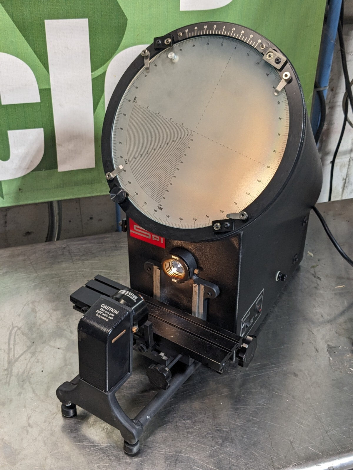 SPI Horizontal Optical Comparator 12" Screen 10x 20x 40x Lenses PARTS / REPAIR