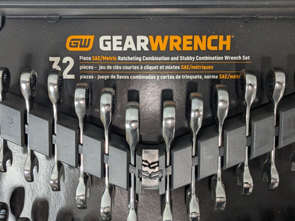 GEARWRENCH 32 Pc Combination Wrench Set 12 Point SAE/Metric 39327