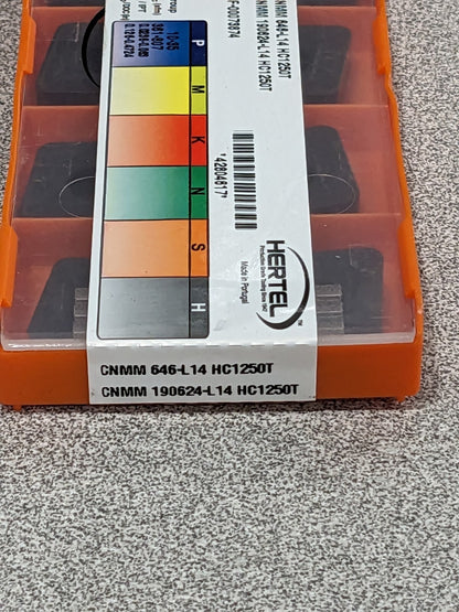 HERTEL Turning Insert: CNMM 646L14 HC1250T, Solid Carbide Qty 10 42804617