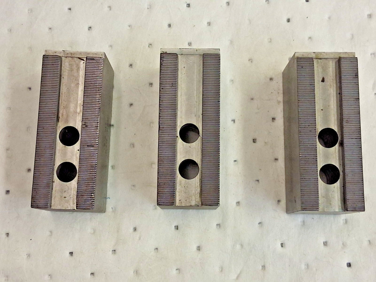 H&R Manufacturing Soft Lathe Serrated Chuck Jaws QTY3 HR112-2.5