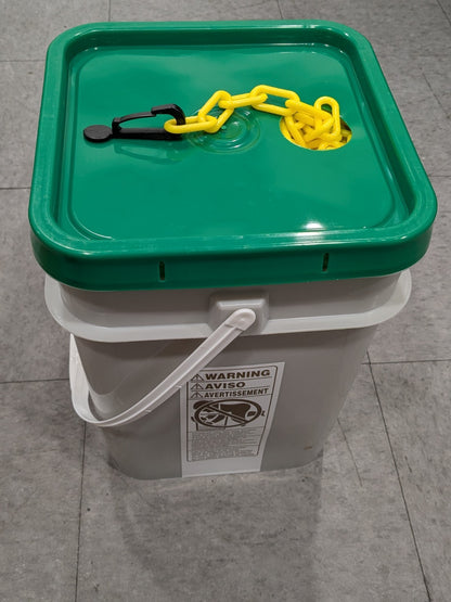 PRO-SAFE Safety Barrier Chain: Plastic, Yellow, 300' L, 1-1/2" W PS-30002-P