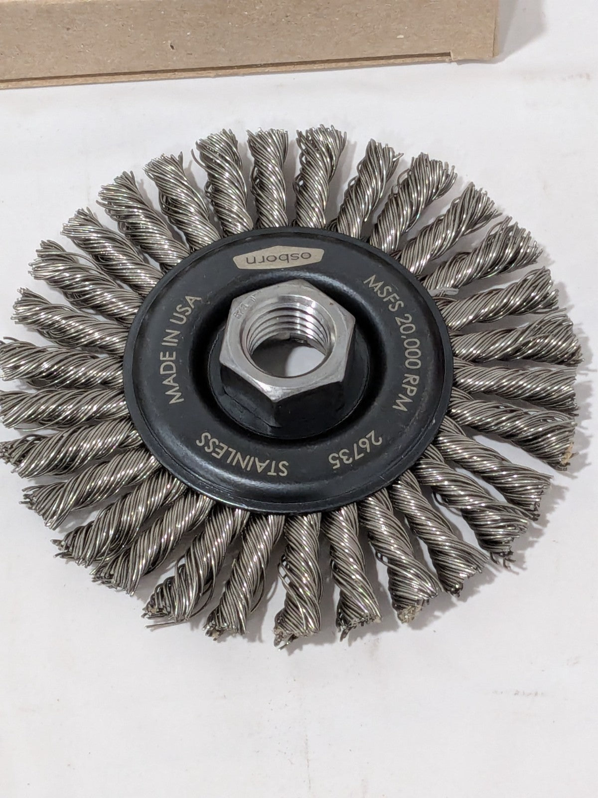 Osborn Wheel Brush: 4" Wheel Dia, 1/4" Face Width, 0.0200" Wire Dia Qty 2 26735