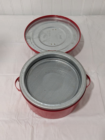 Eagle 2 Quart Capacity, Coated Steel, Red Bench Can B602