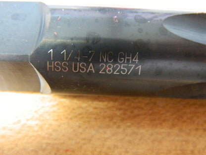Titan 1-1/4 - 7 Bottoming RH 2B/3B H4 Uncoated 4-Flute Straight Flute Hand Tap