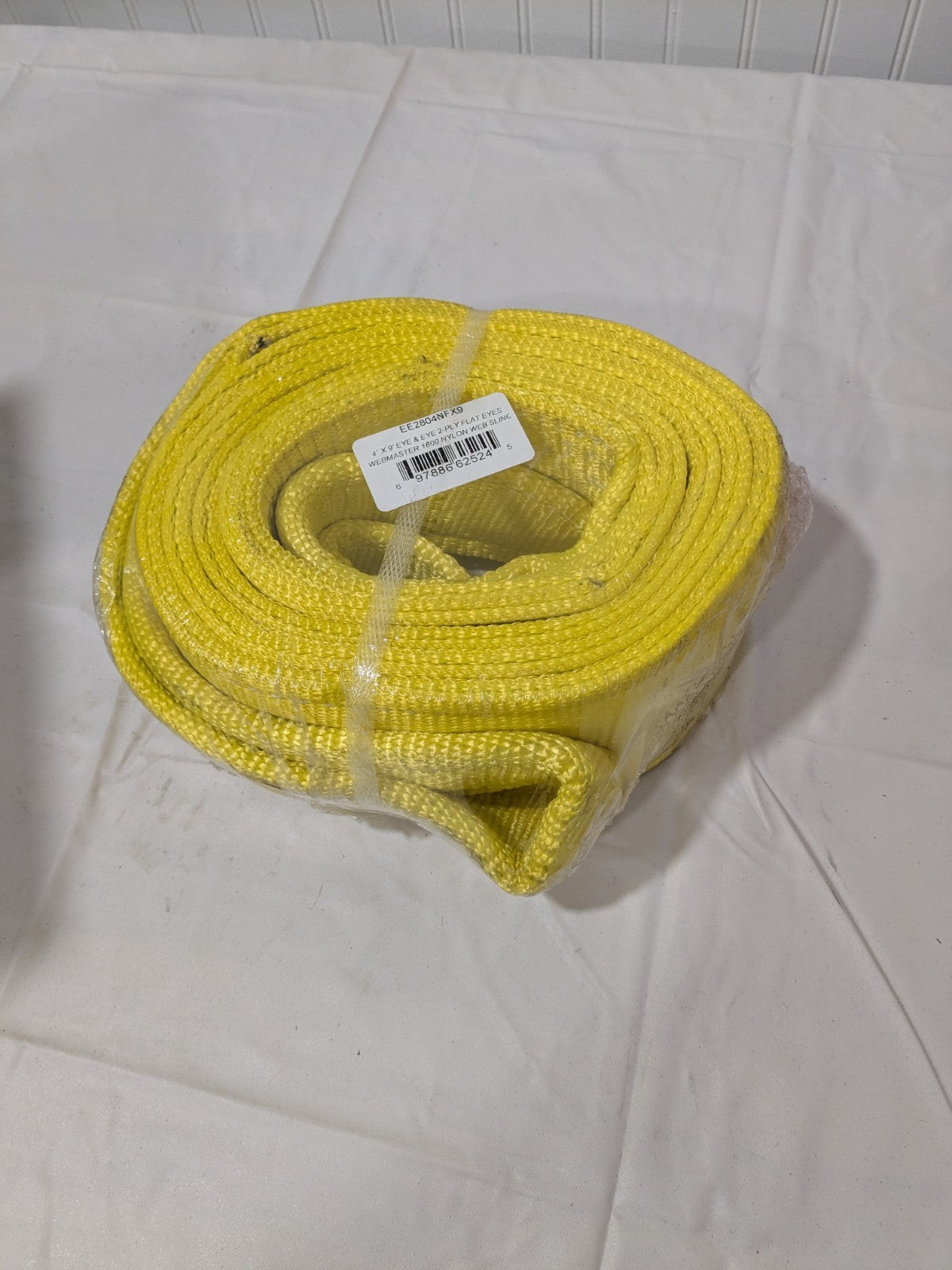 Lift-All Web Sling, Flat Eye And Eye, 9 Ft L, 4 In W, Nylon EE2804NFX9